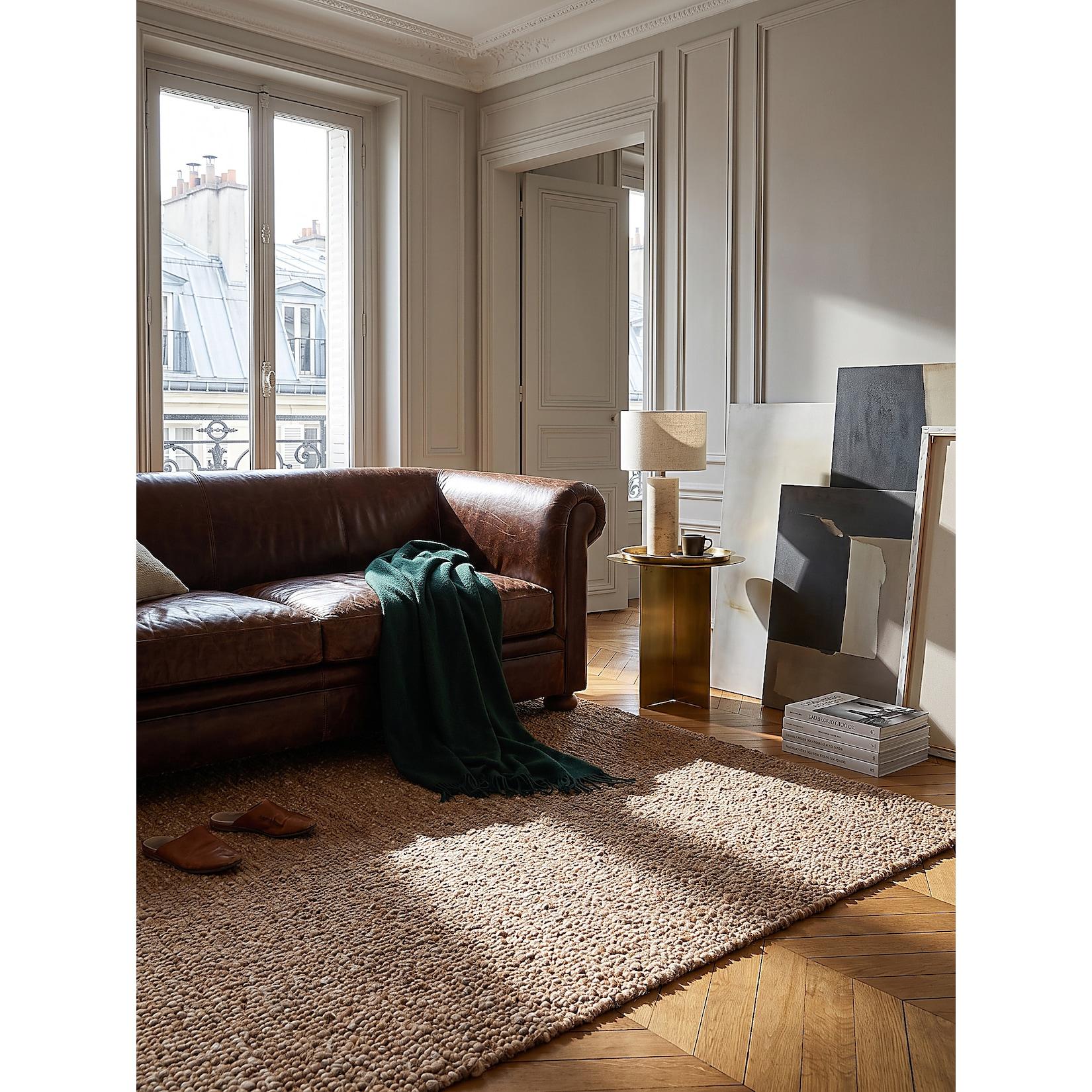 Teppich Kurzflor Natur 160 x 230 cm - GLAVEN Kadima Design