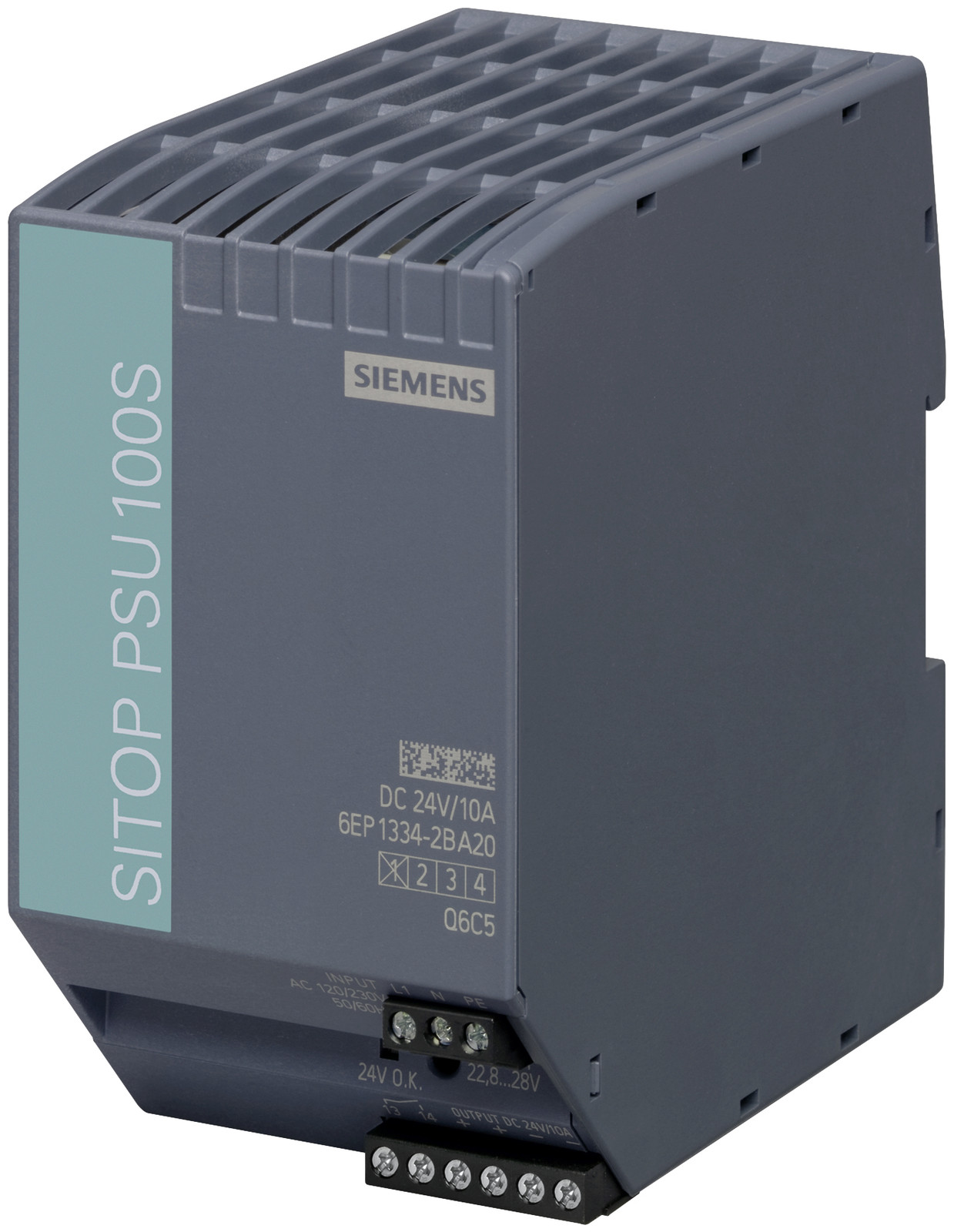 Siemens SITOP PSU100S 6EP13342BA20 voeding, 24V, 10A, ingang 120/230VAC