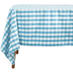 TISCHDECKE Vichy-Karo blau kariert, 137/178 cm