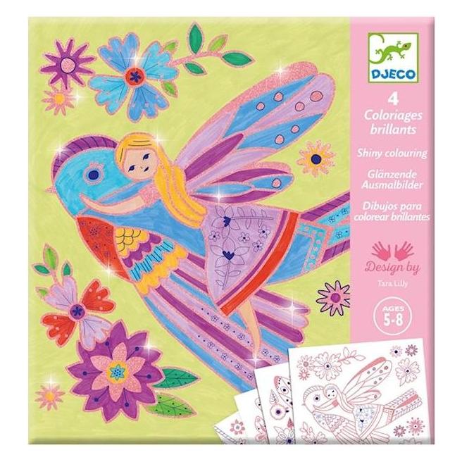 Djeco Glänzende Ausmalbilder Kleine Flügel (DJ09696)