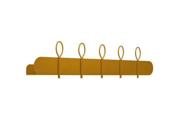 MEME DESIGN étagère murale avec 5 portemanteaux BALLOON 90 cm (Or - Métal)