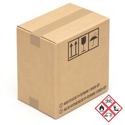 KK Verpackungen 270 Gefahrgut Kartons 275 x 195 x 300 mm Wellpappe Versandkartons Gefahrstoffe