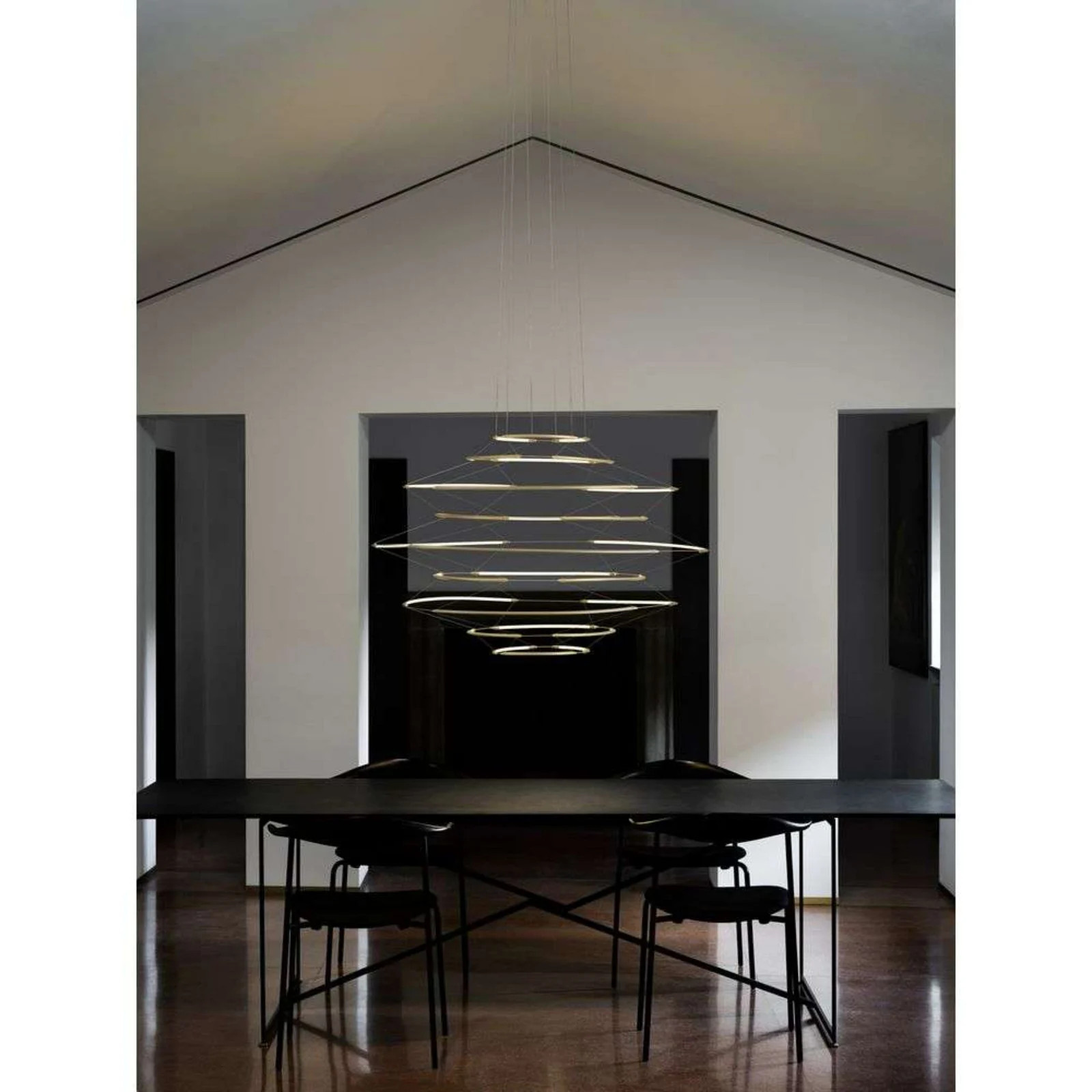 Nemo Lighting Drop 9 Hanglamp - Satin Silver - Ringvormig - Modern - Aluminium en Kunststof