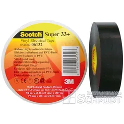 3M Scotch Super 33+ Vinyl Elektro-Isolierband, 19mm breit, 20m lang -schwarz