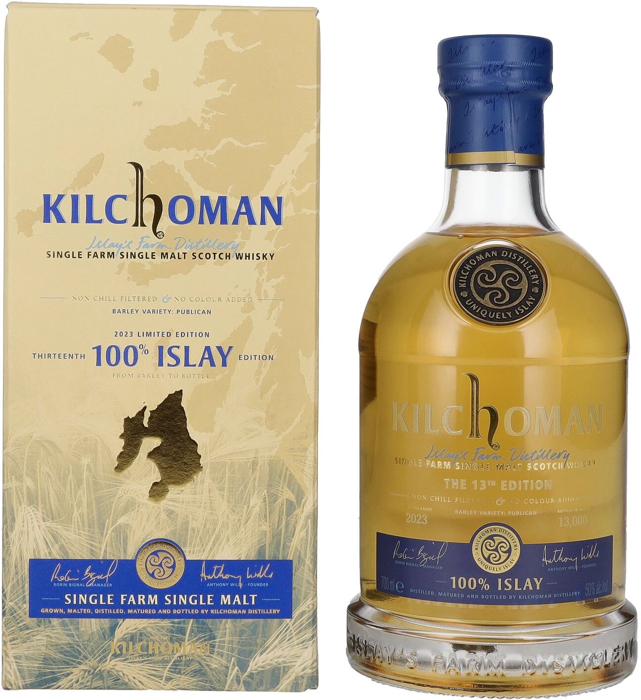 Kilchoman 100% Islay The 13th Edition 2023 50% Vol. 0,7l in Geschenkbox