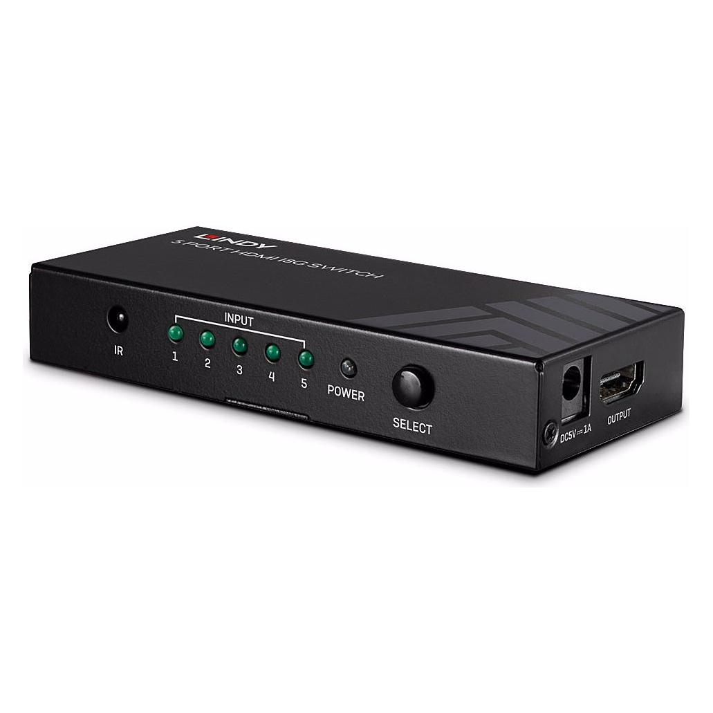 Lindy 5 Port HDMI 18G Switch (38233)