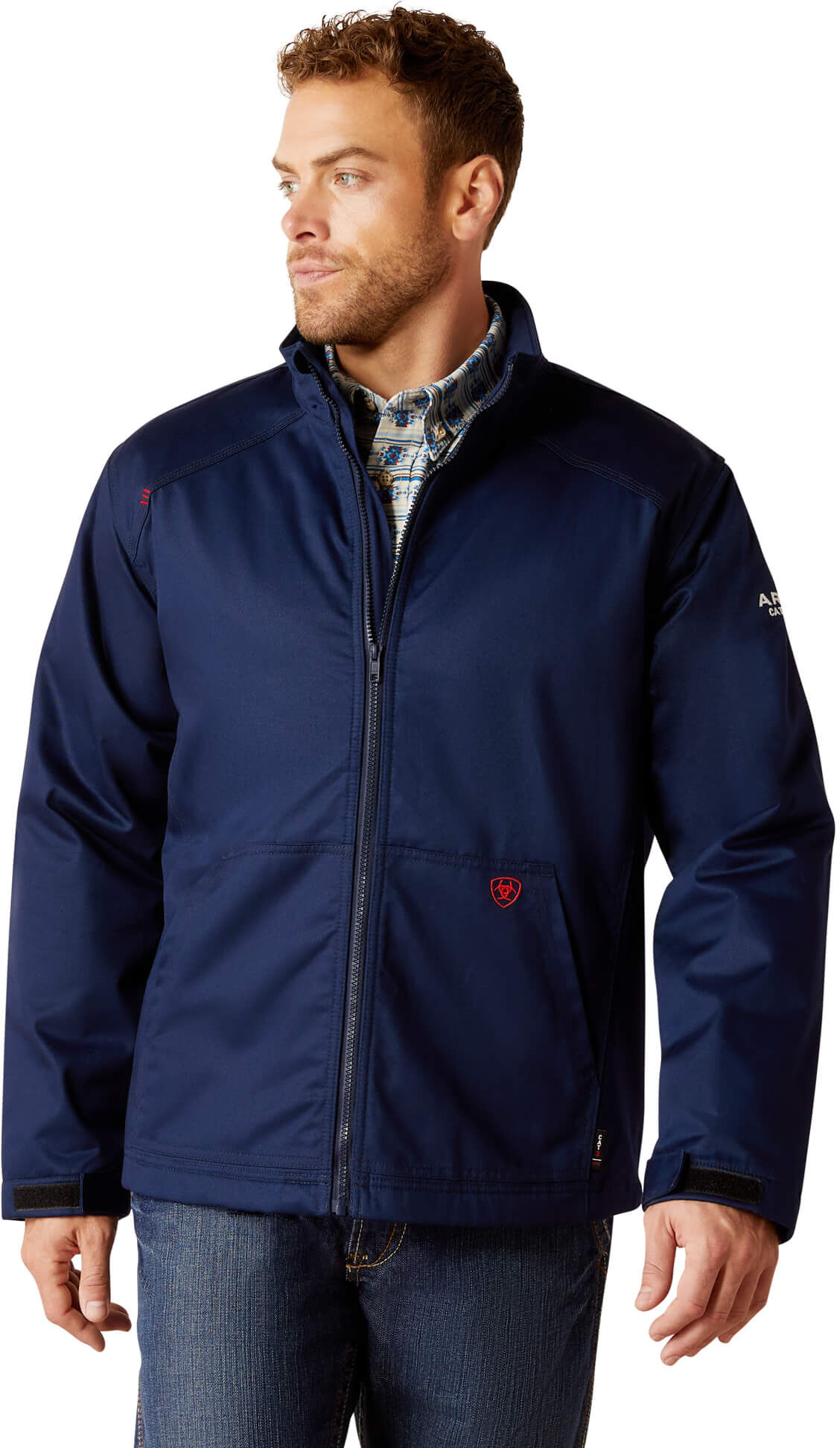Men's Flame-Resistant Basic Insulated Jacket in Navy, Size: Small by Ariat