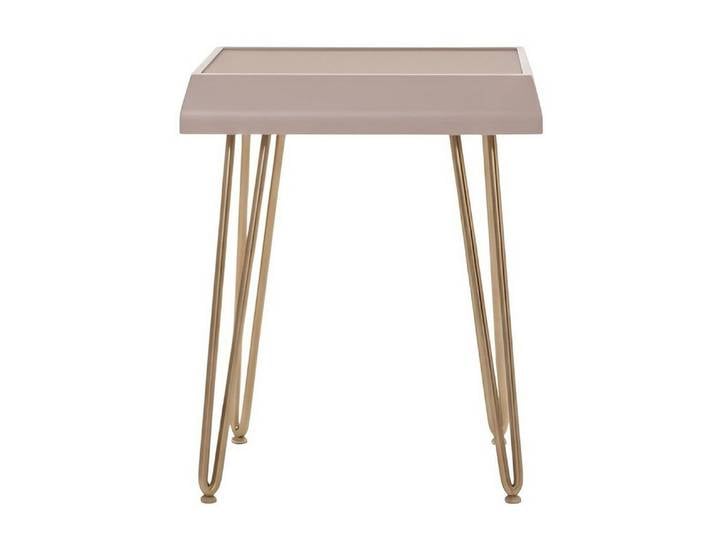 JVmoebel Beistelltisch Gold Beistelltisch Minimalistischer Stil Metallrahmen Modernes Design