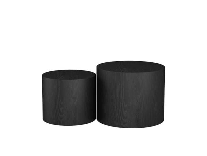 Vicco Couchtisch-Set Giva, Schwarz, 48 x 48 cm geeignet als Beistelltische für Wohnzimmer und Lounge-Bereiche