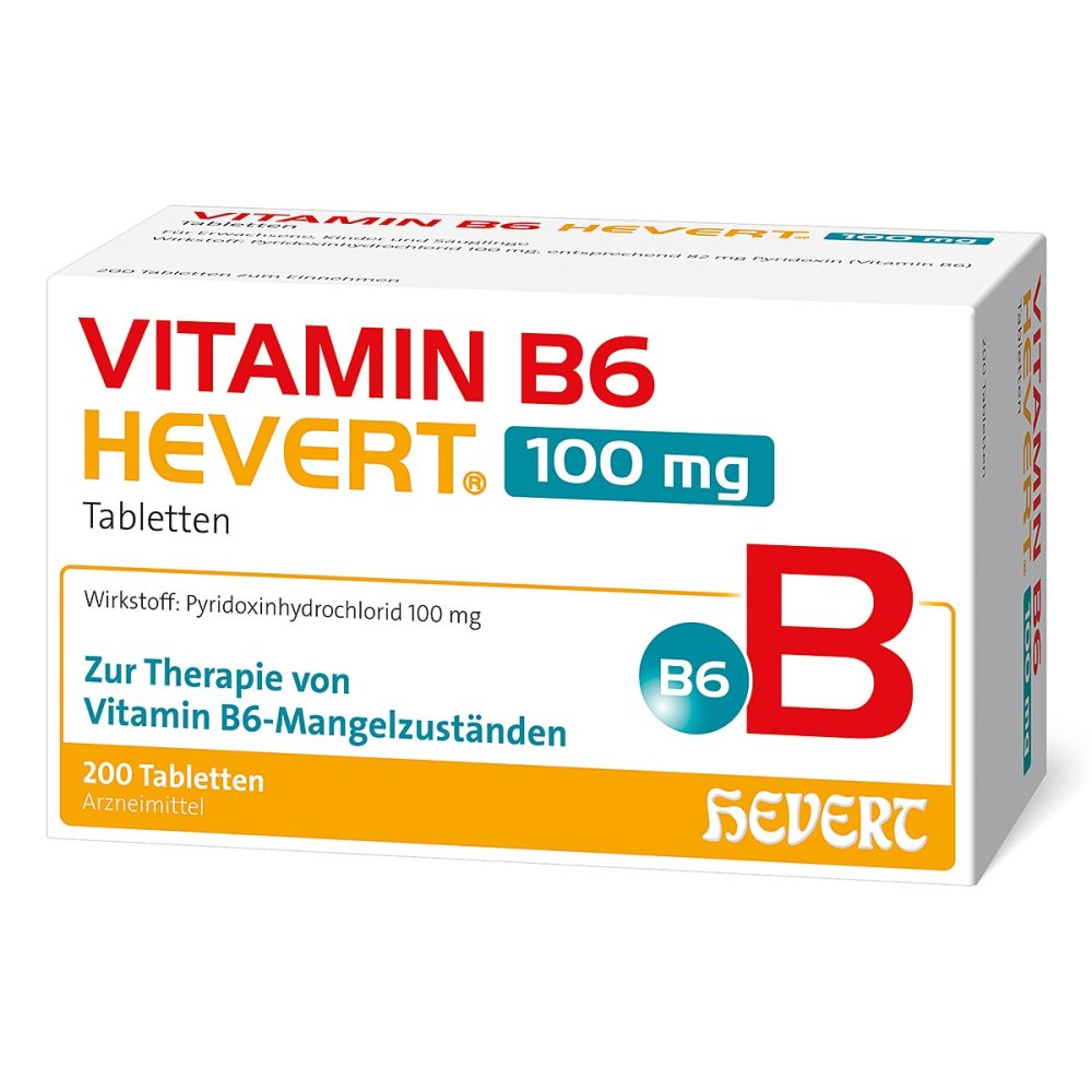 Hevert-Arzneimittel GmbH & Co. KG Vitamin B6 Hevert 100 Mg Tabletten 19802736