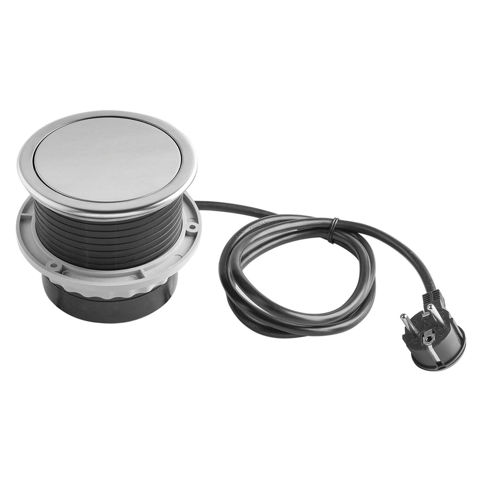 Ekotech Einziehbare Steckdose mit Qi-Ladung USB-C und A (3x, CEE 7/4, Typ 23, USB-A, USB-C) (92144160)