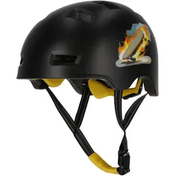 CRAZY SAFETY Rampage Skateboard Fahrradhelm 0162 - black orange L (57-61 cm)