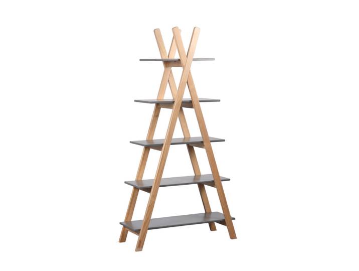 Möbilia Regal aus Pinienholz Grau Lackiert 90x170 cm