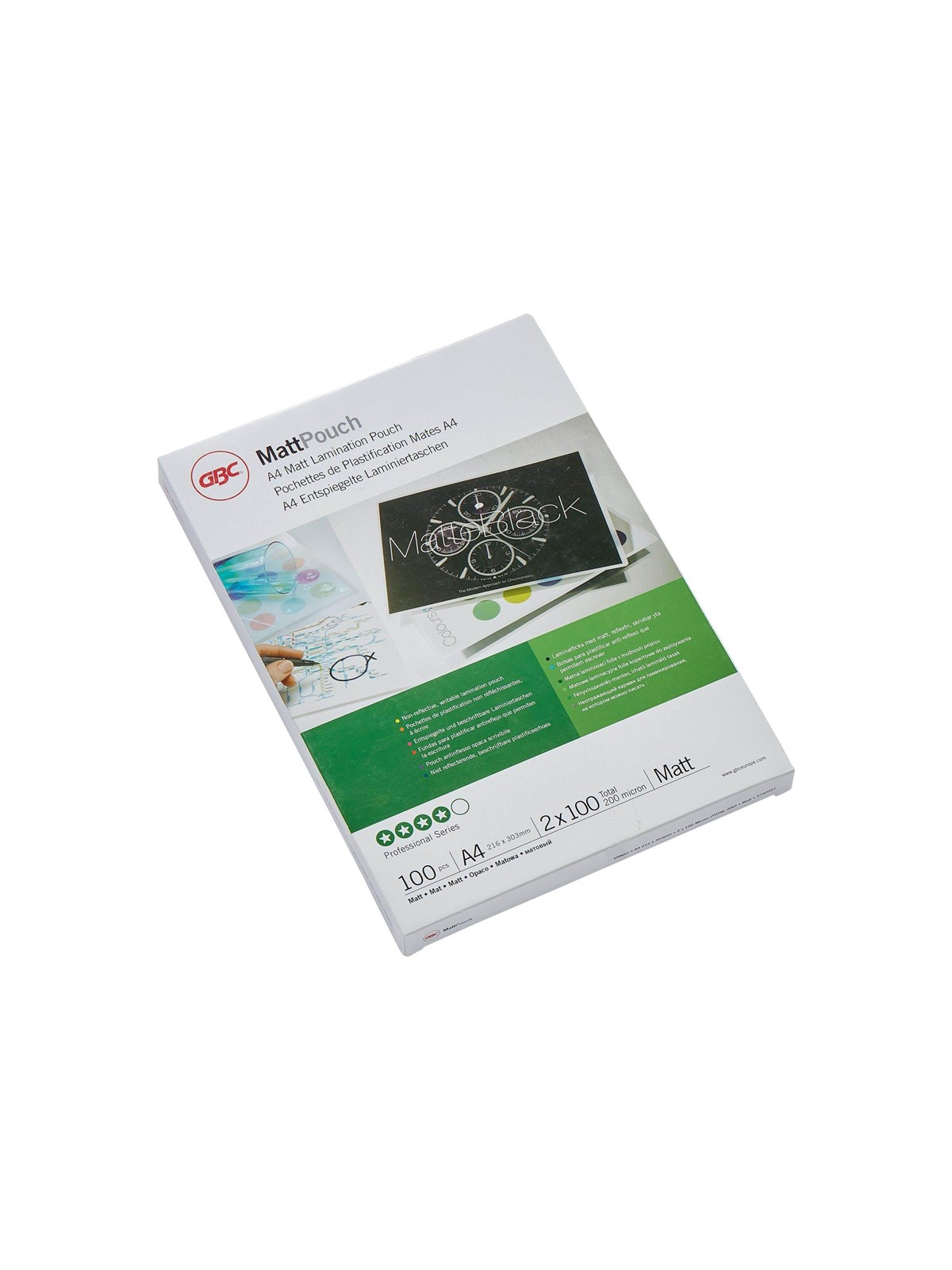 GBC Matt Pouch - 100-pack - matte - 216 x 303 mm - lamination pouches