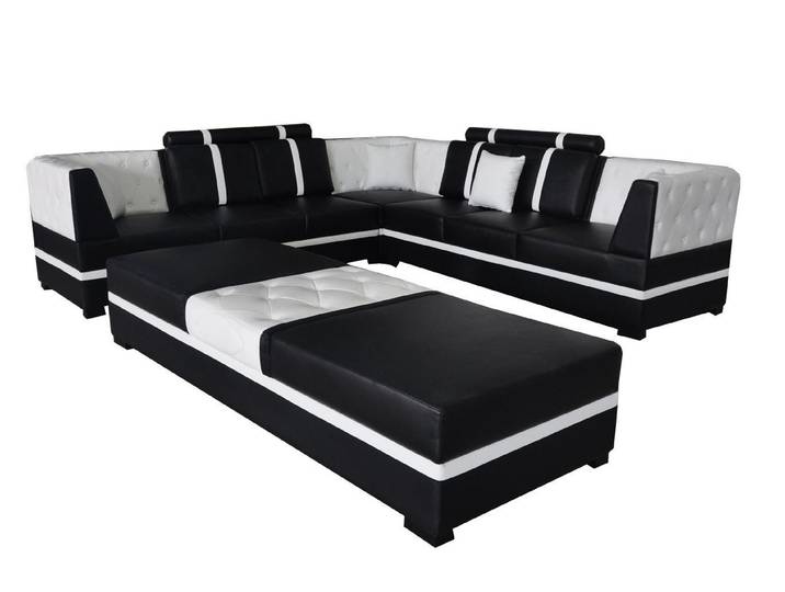 Xlmoebel Ecksofa Leder Wohnlandschaft A1128 mit eleganter Polsterung und Komfort, Wohnlandschaft, Hergestellt in Europa