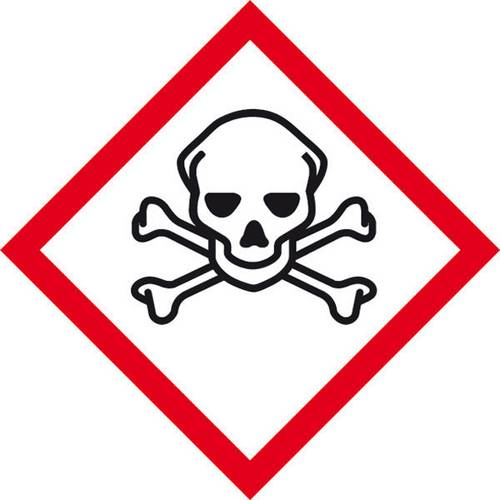 SafetyMarking 39.B1020 GHS-Gefahrenpiktogramm 06 Totenkopf Polyester (B x H) 100mm x 100mm 1St.