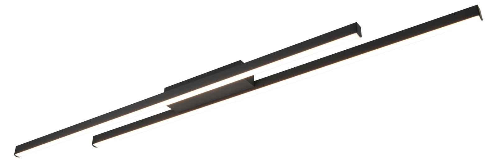 Trio Plafondlamp Odio zwart met LED