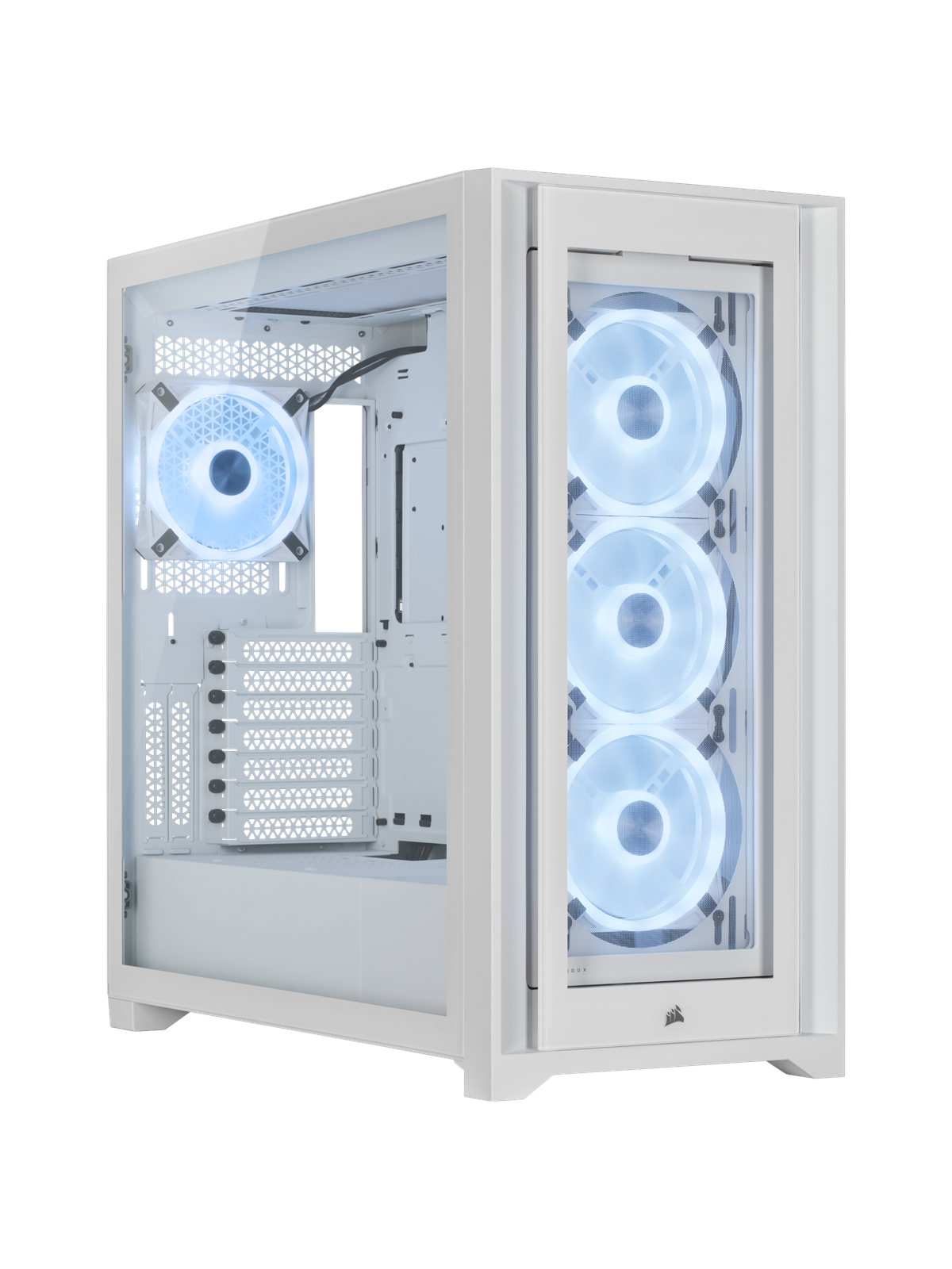 Corsair iCUE 5000X RGB QL Edition - White - Gehäuse - Miditower - Weiß