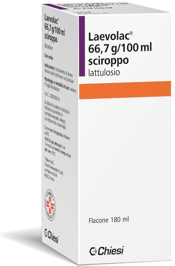 CHIESI ITALIA SpA Laevolac, Lattulosio 66,7g/100ml Sciroppo, 180 ml