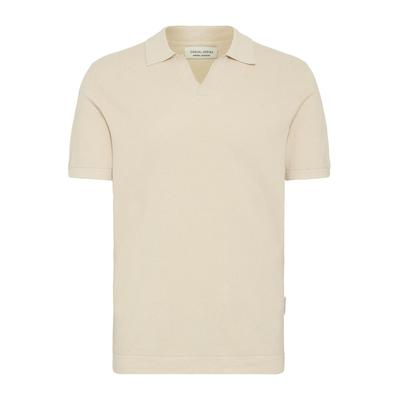 Poloshirt CASUAL FRIDAY "Poloshirt CFMateo", Herren, Gr. XXL, beige (rainy day), Obermaterial: 70% Baumwolle CO. 30% Leinen LI., Shirts