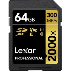 LEXAR SDXC-Card 64GB Professional UHS-II (2000x) V2