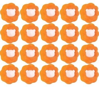 Inspired Finds Reusable Pet Hair Laundry Remover yellow 20pcs