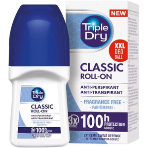 Triple-Dry Antitranspirant Classic, 100h Schutz, unisex, ohne Alkohol und Parfüm, Roller, 50 ml