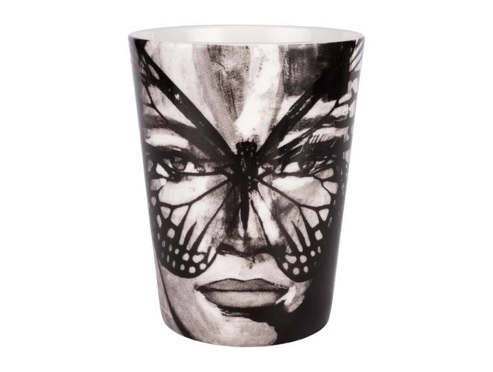 Carolina Gynning Mug Golden Butterfly 35 cl Black-white