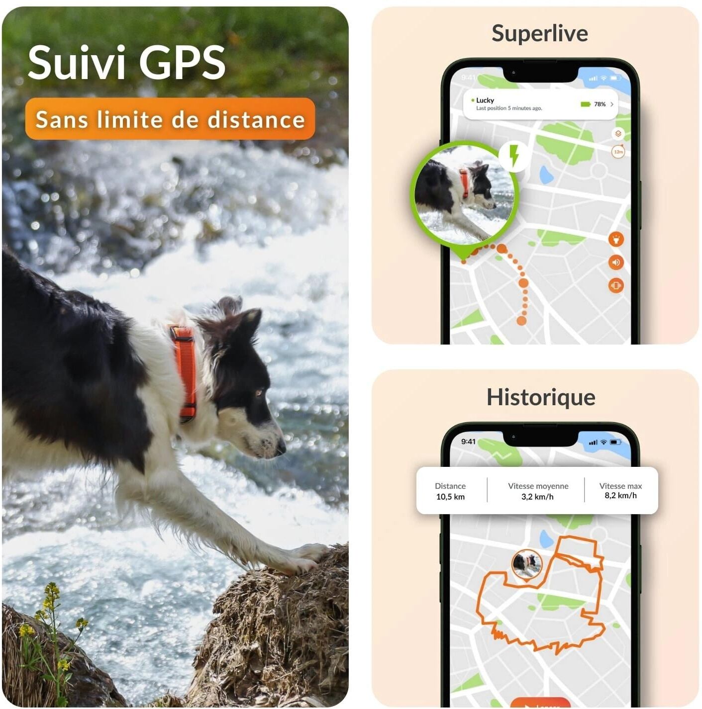 GPS-Hundetracker "Weenect für Hunde XT mit Halsband", schwarz, GPS-Geräte, GPS-Hundetracker schwarz Einheitsgröße