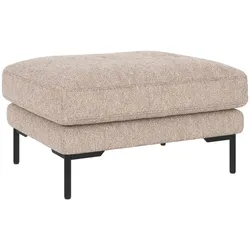 Hocker Corwin mit Bezug aus Stoff Alice, klassisch gepolstert, hellbeige, FSC-zertifiziert