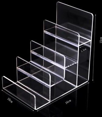 Uplift Treasures Clear Acrylic Tiered Display Shelf Organizer acrylic 4 layer