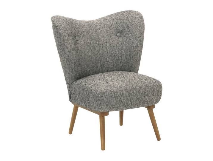 58 aufm Kessel Sessel Cocktailsessel Kayra Flachgewebe (Strukturgewebe) grau (Lieferung bis Verwendungsstelle, 1-St., Cocktailsessel), Bezug und Farbe individuell wählbar für persönliches Wohnambiente