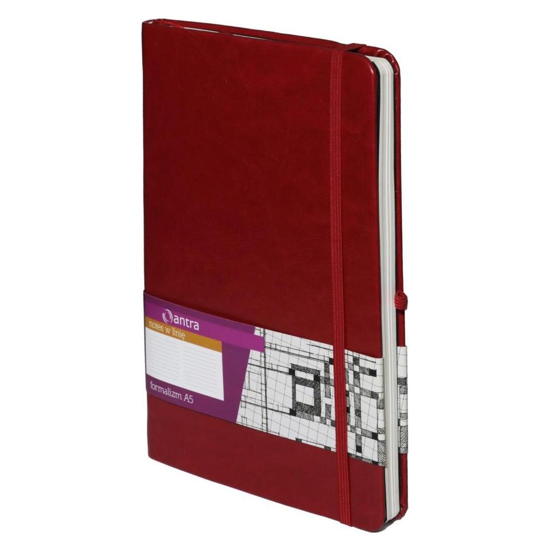 Antrax Notizbuch A5 Linie Formalismus Rot (A5, Liniert, Harter Einband) (342041)