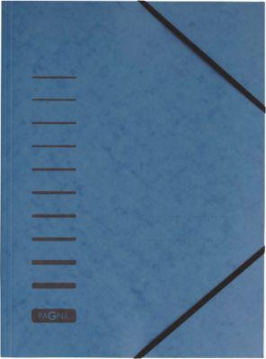 PAGNA Eckspannmappe, DIN A4, Gummizugverschluss, einzeln, blau