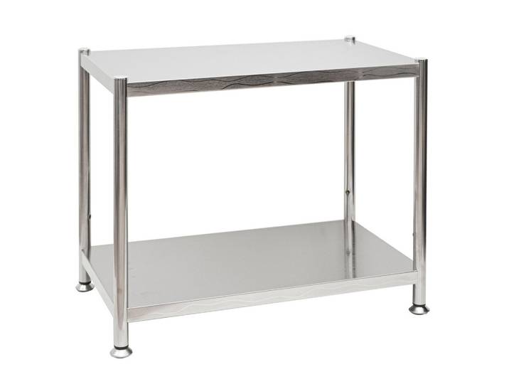 EDELSTAHL-REGAL 61x36x50 cm bis 60kg inkl. 2 Ebenen