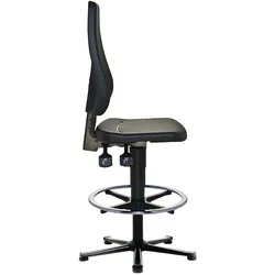 Tecwerk, Bürostuhl, Arbeitsdrehstuhl Bodengleiter + Fussring Integralschaum schwarz 580-850 mm (58 - 85 cm)