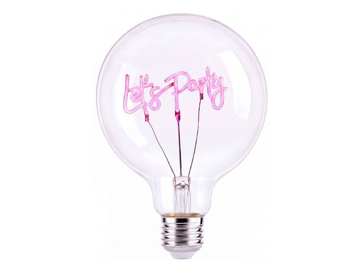 LED-Glühlampe Let's Party Ø 13cm Pink/Pink