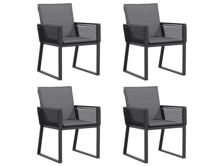 VidaXL - Gartenstuhl poly-rattan, One Size, Schwarz