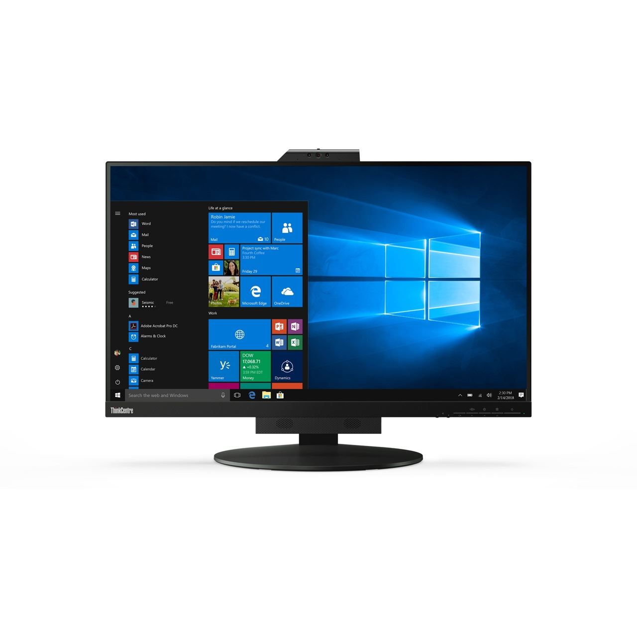 27" (68,58cm) Lenovo ThinkCentre Tiny-in-One 27 schwarz 2560x1440 1x DisplayPort 1.2 / 1xHDMI 1.4