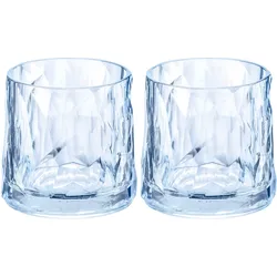 Koziol Superglas CLUB No. 2 2er Set 250 ml transparent aquamarine