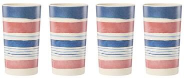 "Oneida 24 Seven Melamine Tumblers Patterned, Set of 4 - 5.5""H x 3.125"" Round; 16-Fl Oz"