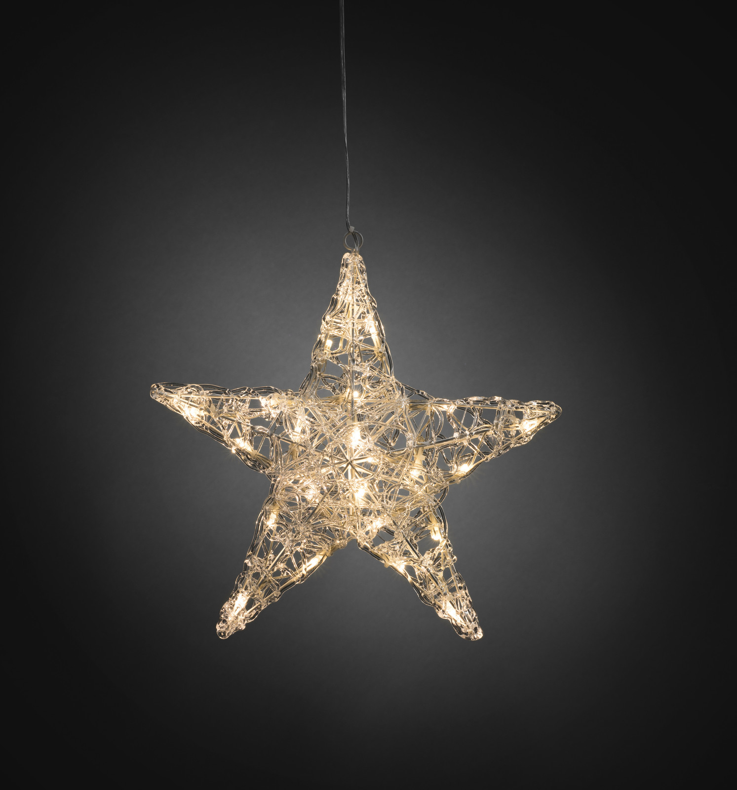 Konstsmide LED-ster van acryl met 24 warmwitte LED's en 24V interne transformator
