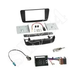 Autoradio 2-DIN Radioblende + Quadlock ISO Adapter Einbauset für Mercedes A-K...