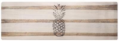 SoHome Cozy Living Pineapple Anti-Fatigue Kitchen Mat, Beige/Black