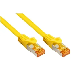 Kabelmeister Cat 7 RJ45 Patchkabel 50m, TPE, gelb, für Hochgeschwindigkeitsnetzwerke (S/FTP, CAT7, 50 m), Netzwerkkabel