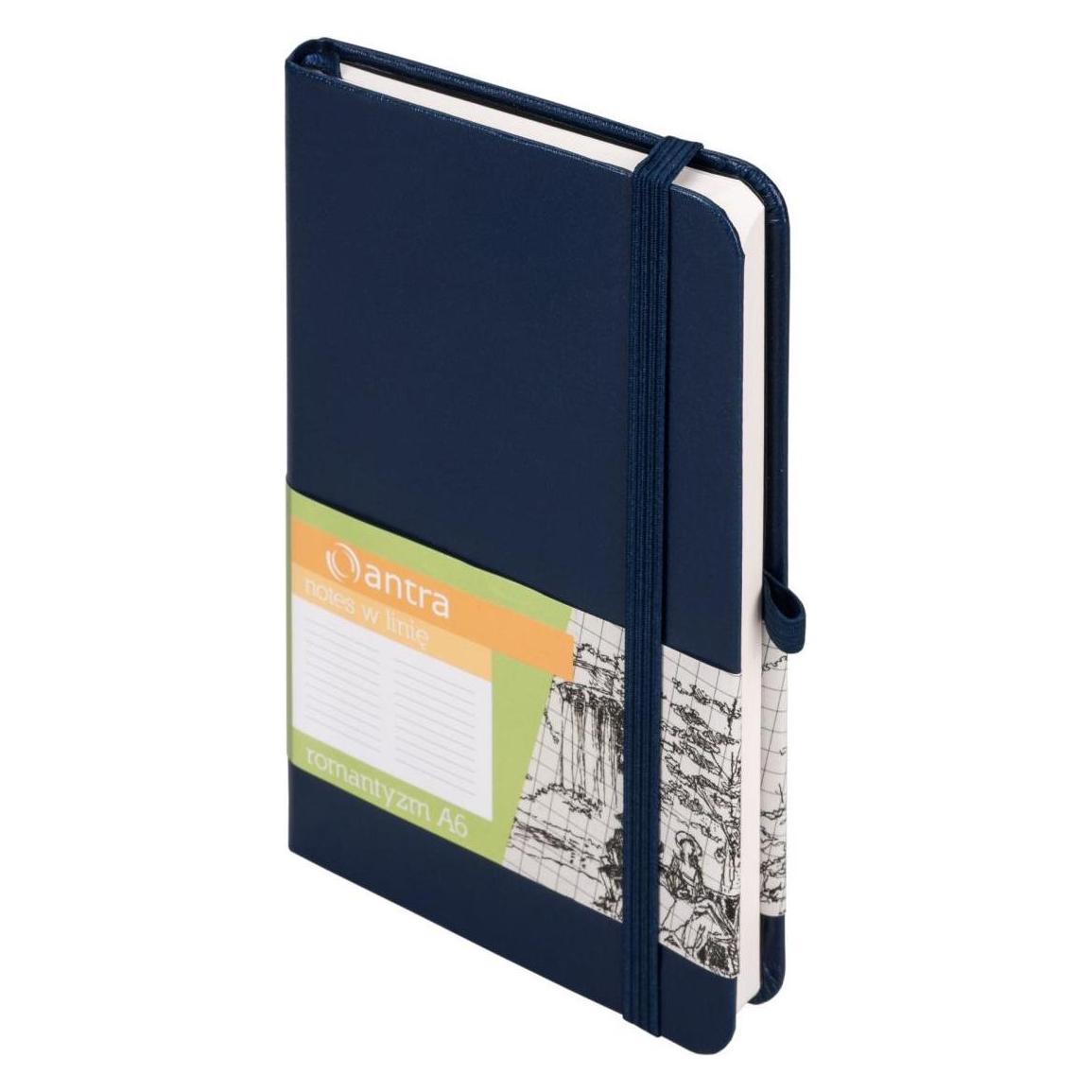 Antrax Notizbuch A6 Linie Romantik Marineblau ANTRA (A6, Liniert, Harter Einband) (260291)
