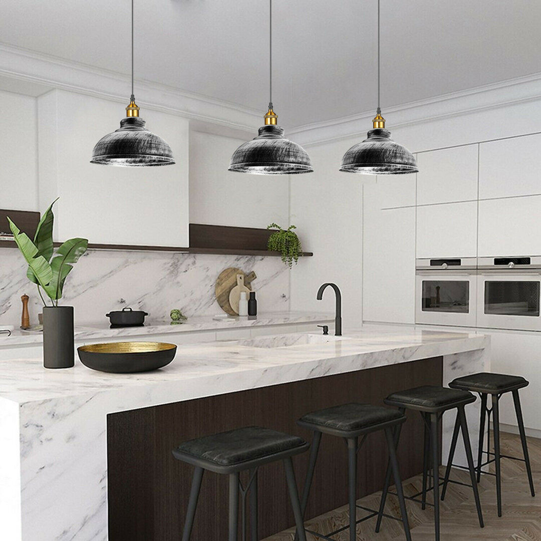 Breakwater Bay Hillmont 1 - Light Brushed Silver Pendant Brushed Silver 120cm H X 29cm W X 29cm D