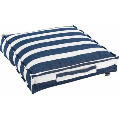 Sitzkissen H.O.C.K. "Classic Streifen Outdoor", blau (marine, gestreift), B:50cm H:10cm L:50cm, Polyacryl, Dekokissen_Sitzkissen_Kissenhüllen, Sitzkissen, wasser- und schmutzabweisend