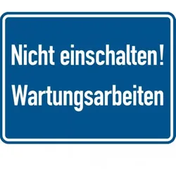 König Werbeanlagen Dreifke® Hinweisschild, Nicht einschalten! Wartungsarbeiten - 200x120x0.6 mm Magnetfolie