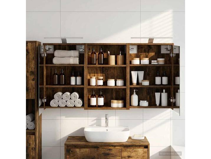 vidaXL Badezimmerschrank-Set 3 stk. 126 x 16 x 62,5 cm Holzwerkstoff